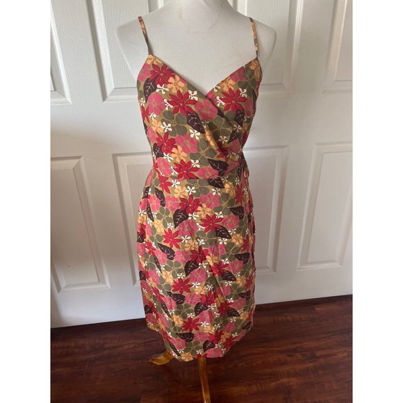 J Crew Dresses & Skirts - J Crew Womens Wrap Dress Sz 10 Floral Sleeveless Beach Summer Flower Lined Ties